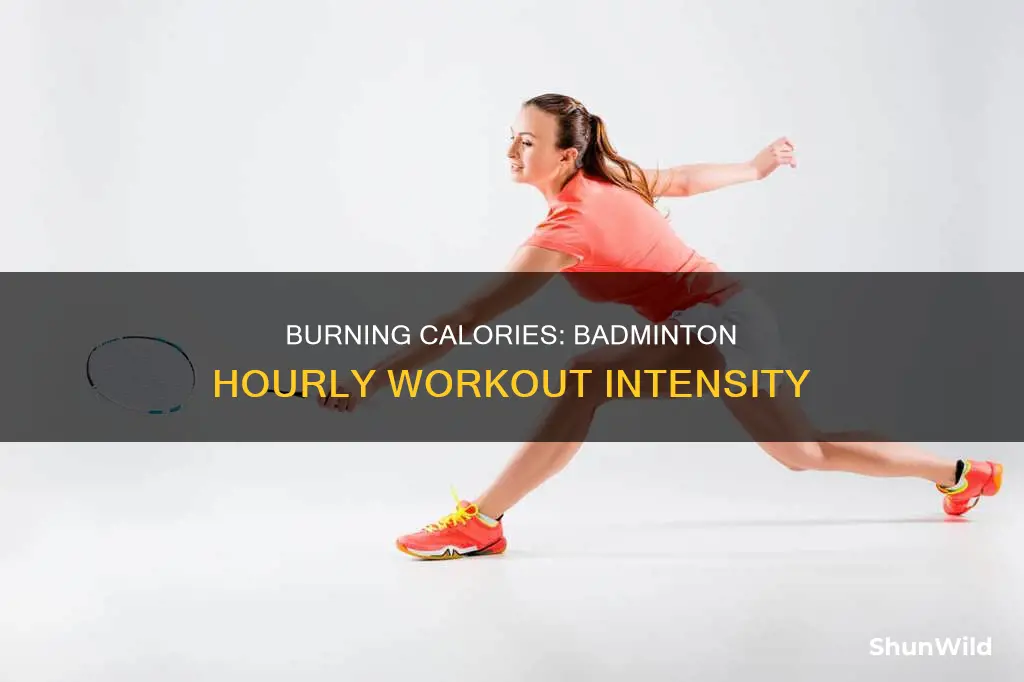 how many calories badminton for an hour