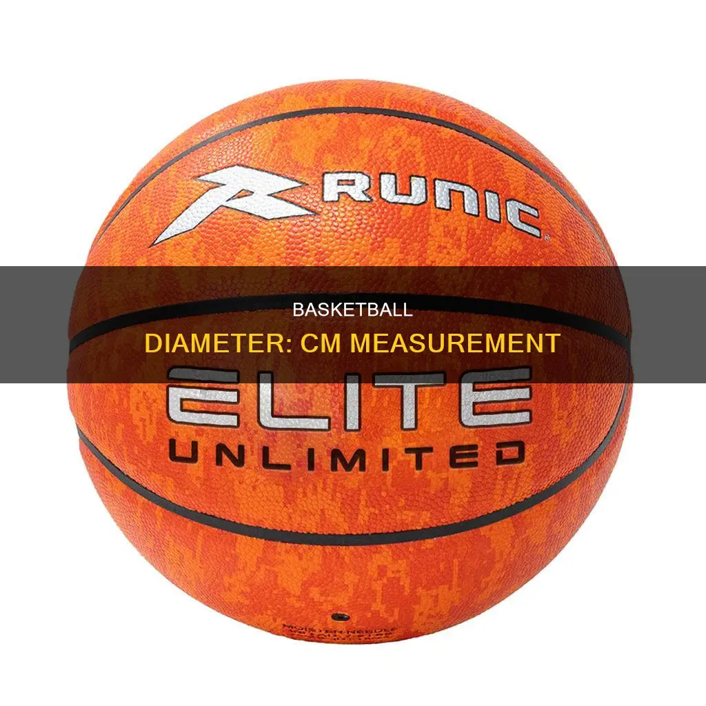 how many centimeters is a basketball
