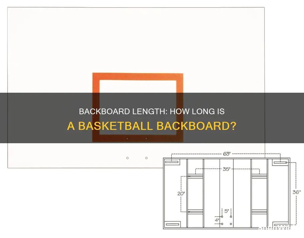 how many centimeters long is a basketball backboard