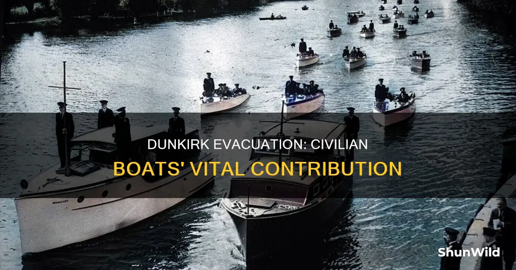 how many civilian boat go to dunkirk