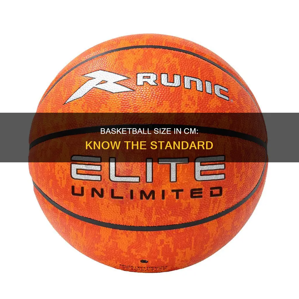 how many cm is a basketball