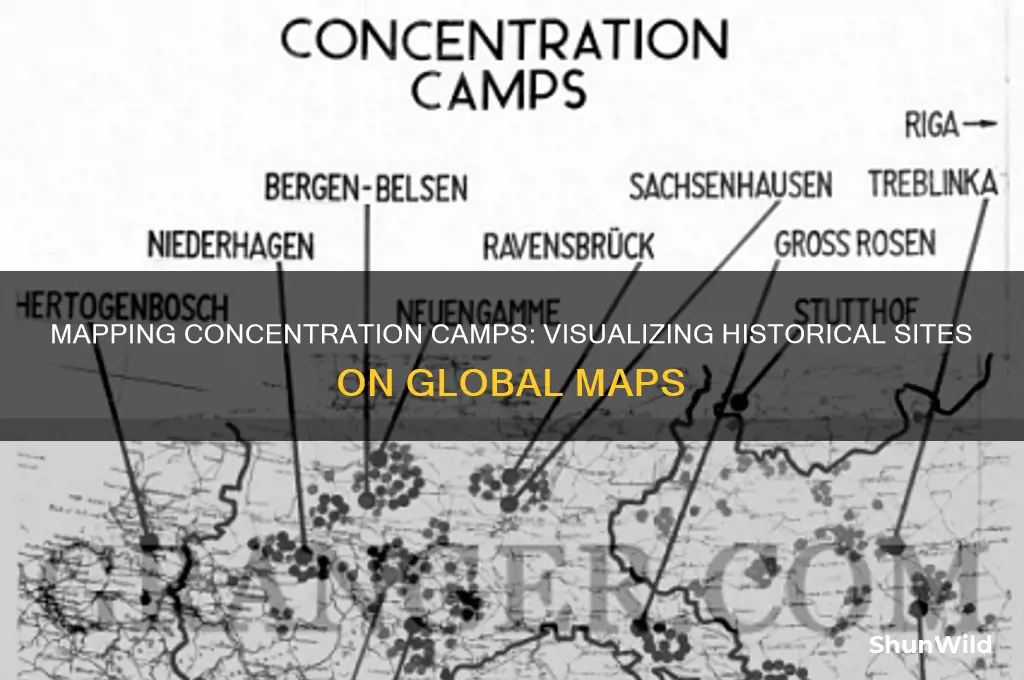 how many concentration camps are shown on the map