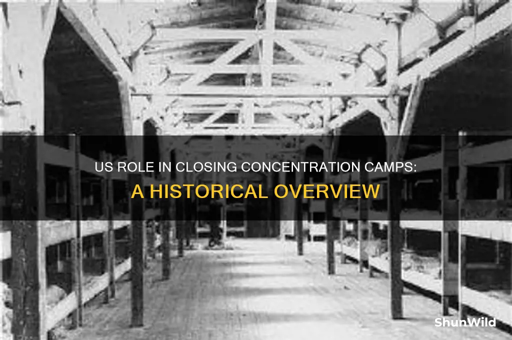 how many concentration camps did the united states shut down