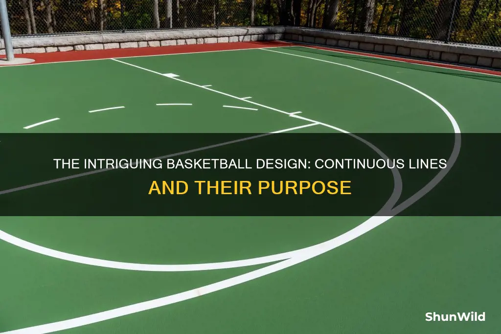 how many continuous lines on a basketball
