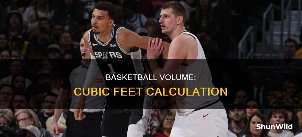 how many cubic feet is a basketball