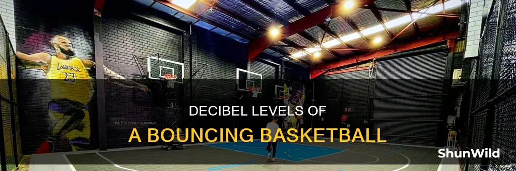 how many decibels is a basketball bouncing
