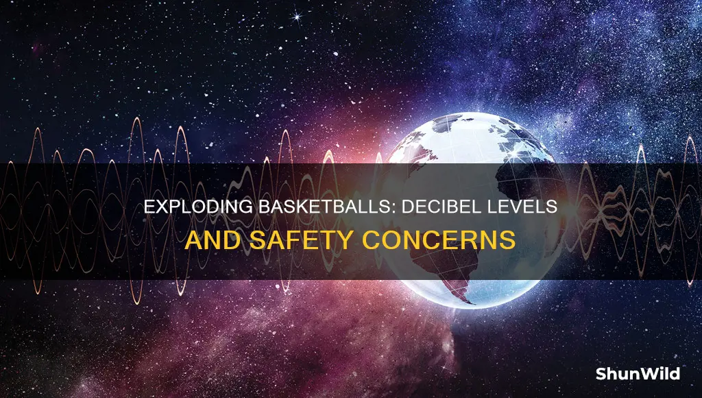 how many decibels is a basketball exploding