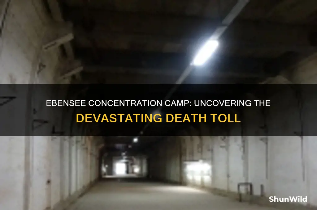 how many died in ebensee concentration camp
