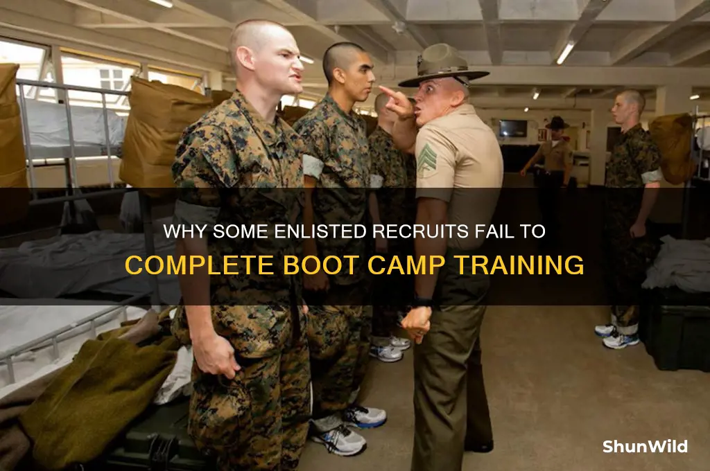 how many enlisted never make it out of boot camp
