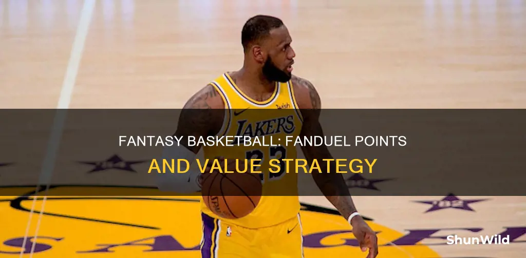 how many fanduel fantasy points to hit value basketball