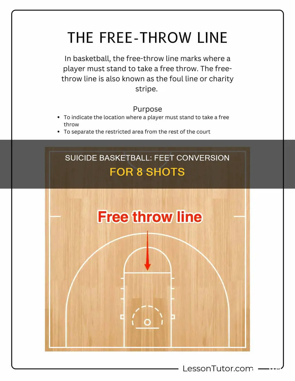 how many feet is 8 suicide basketball