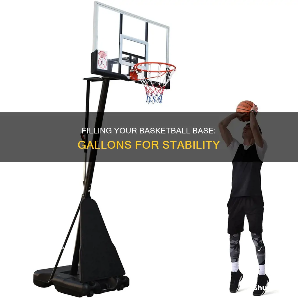 how many gallons should you fill a basketball base with