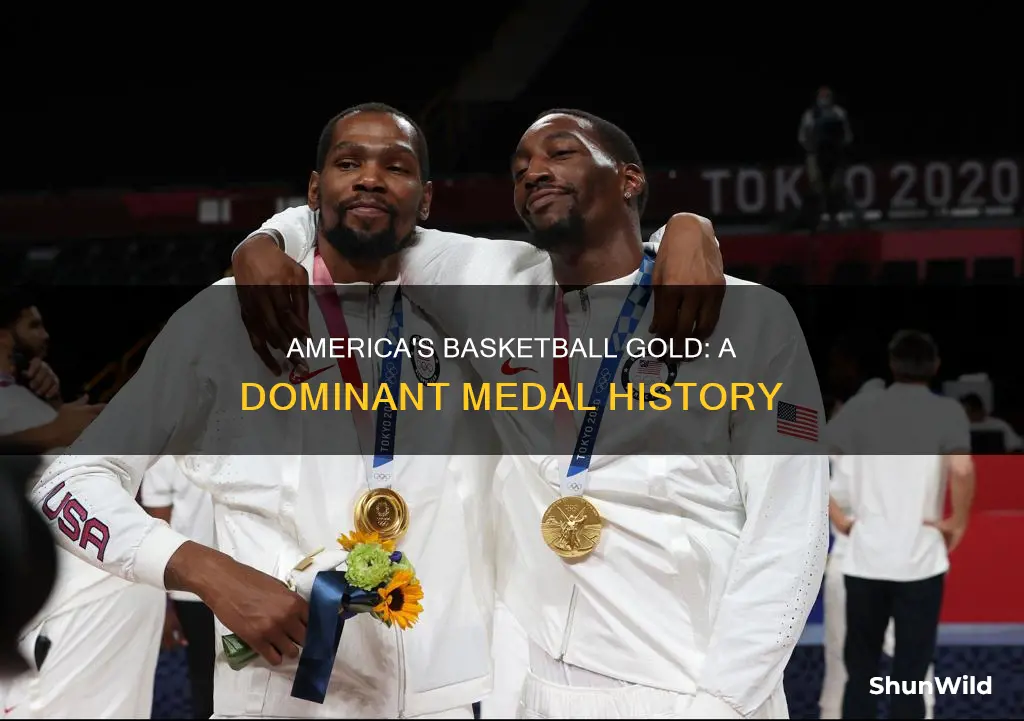 how many gold medals has america won in basketball