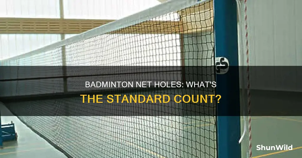 how many holes are there in badminton net