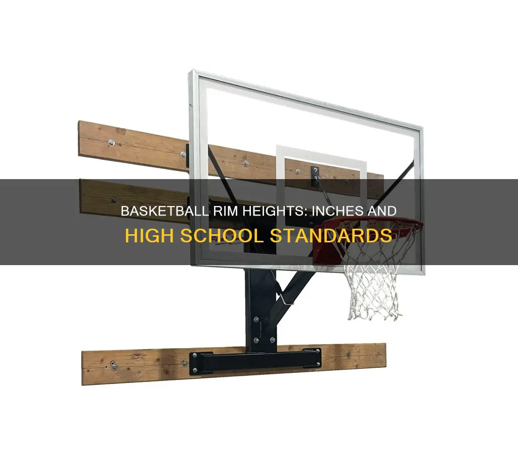 how many inches are a highschool basketball rims