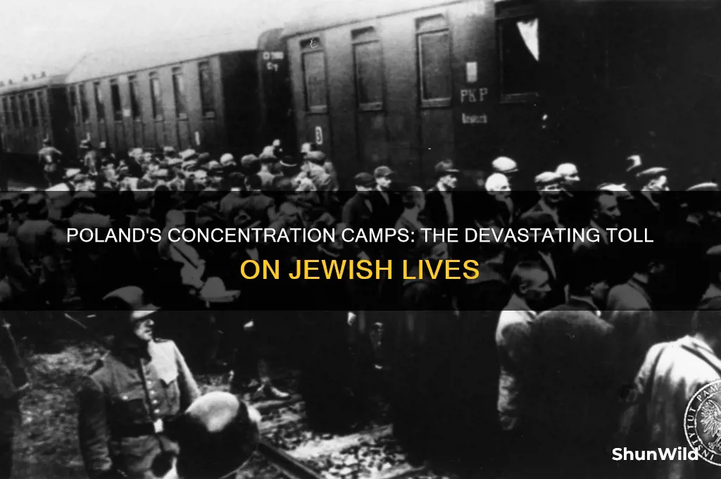 how many jews were sent to concentration camps in poland