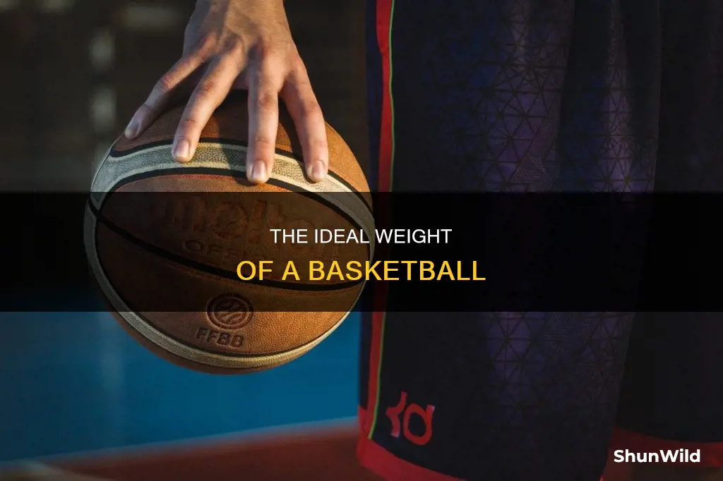 how many lbs should a basketball be