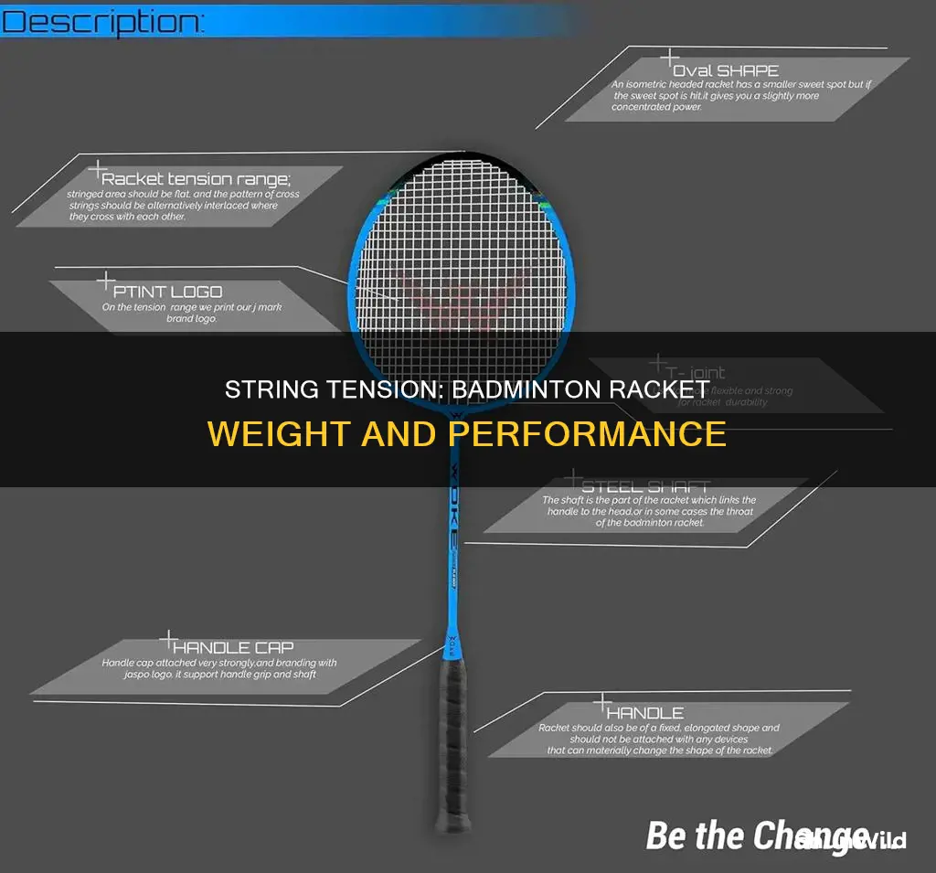 how many lbs to string badminton racket
