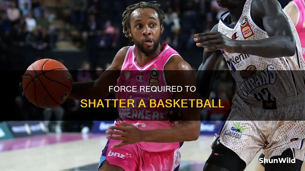 how many newtons would break a basketball