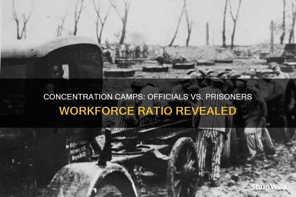 how many officials worked at concentration camps vs prisoners