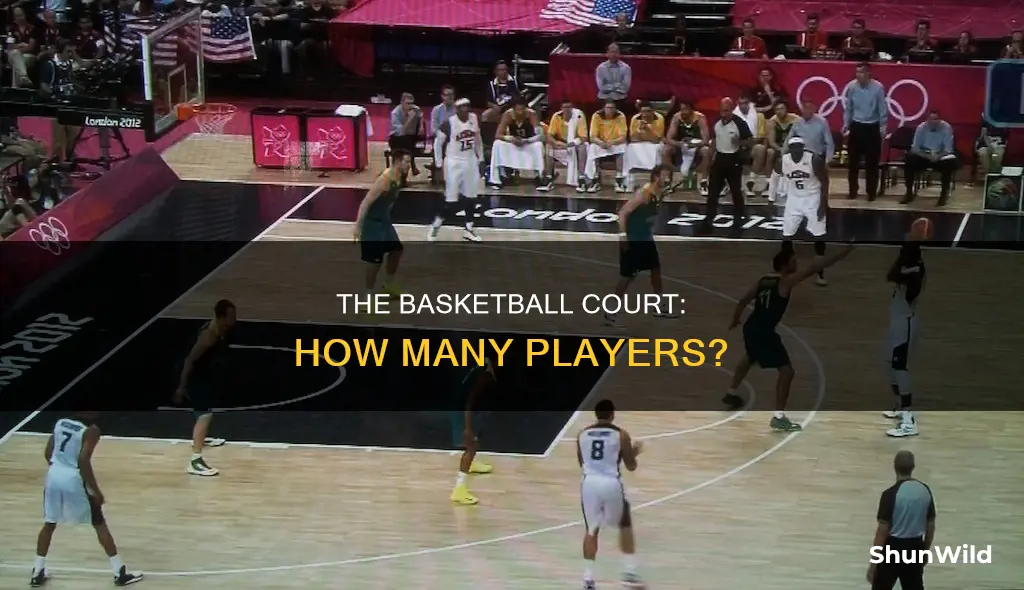 how many people are on the floor in basketball