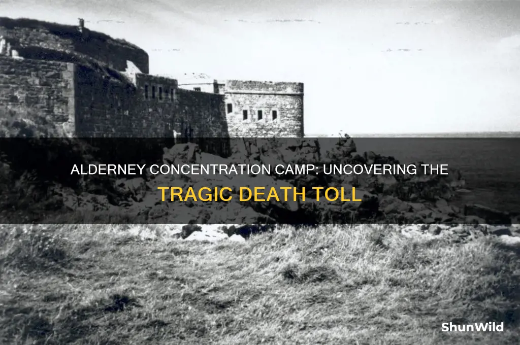how many people died in alderney concentration camp