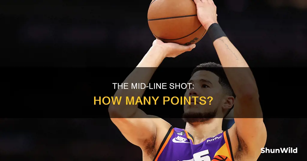 how many points is a mid line shot basketball