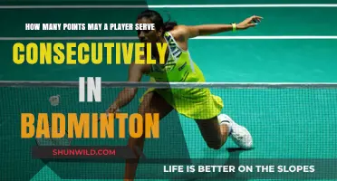 Consecutive Service Points in Badminton: How Many?