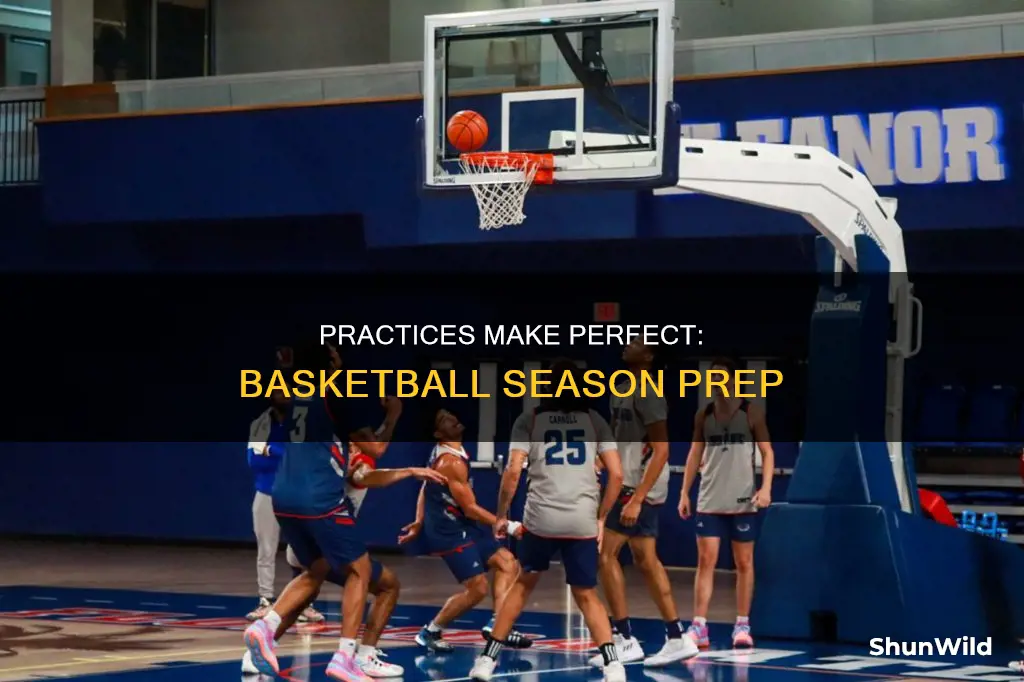 how many practices per season basketball