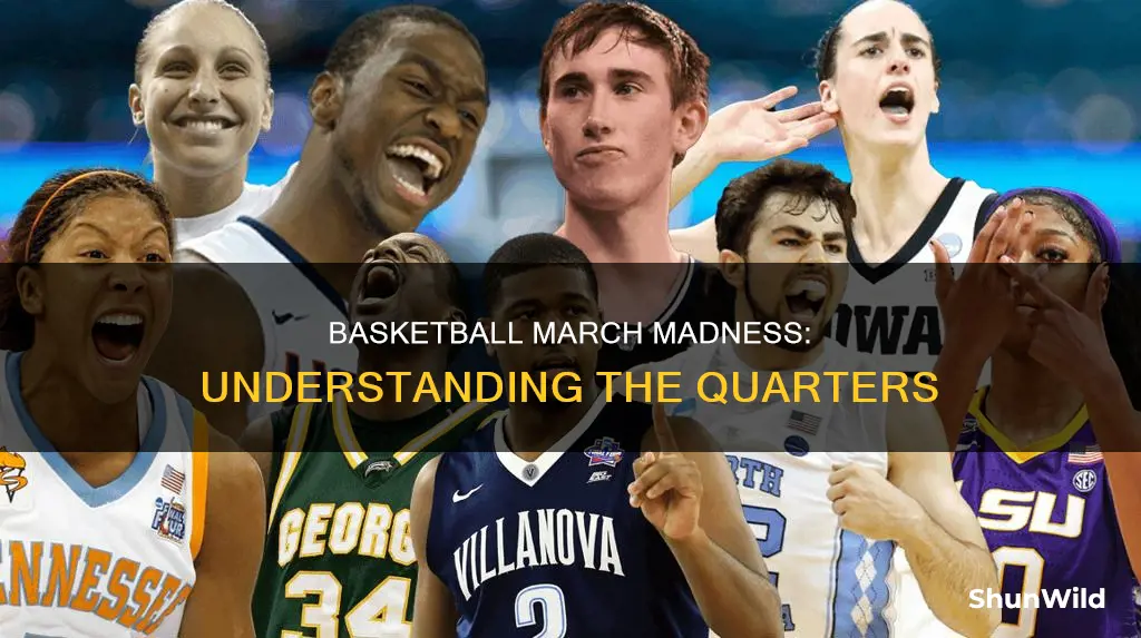 how many quarters in basketball march madness
