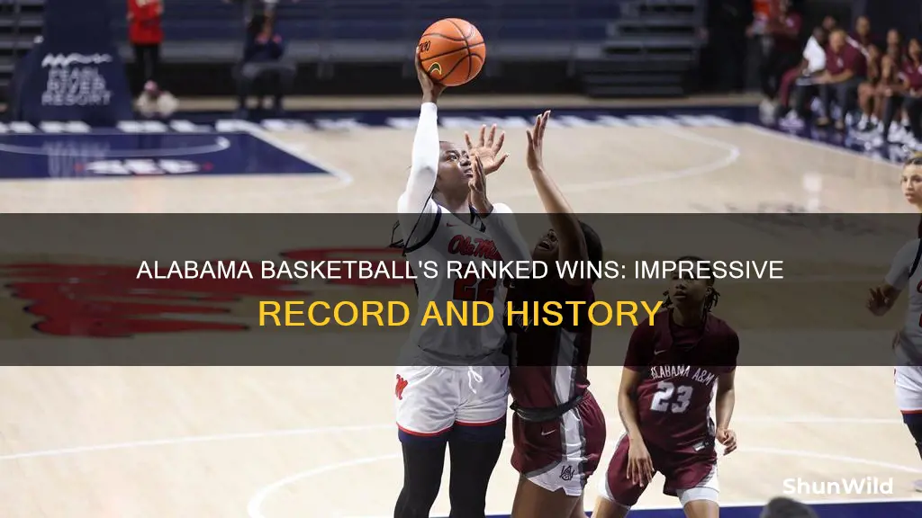 how many ranked wins has alabama basketball had