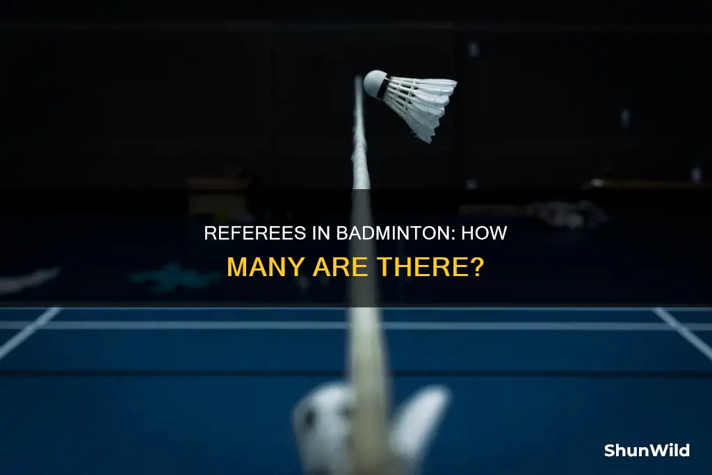 how many referees are in badminton
