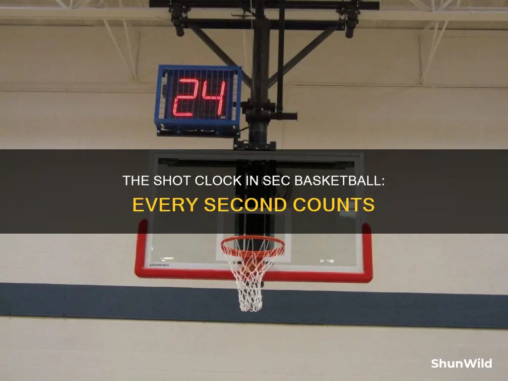 how many seconds are on shot clock in sec basketball