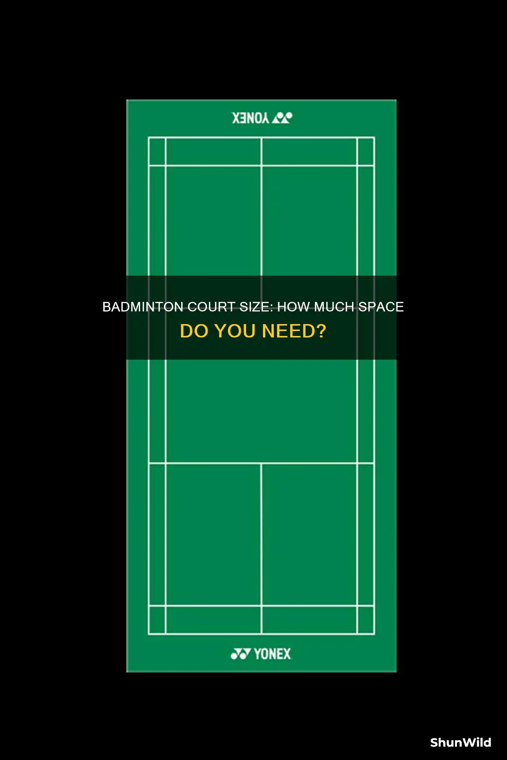 how many sq ft is a badminton court