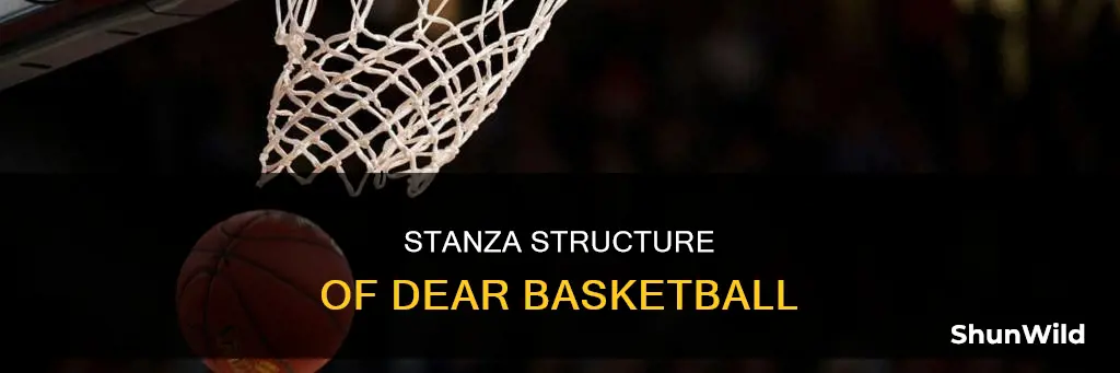 how many stanzas are in dear basketball