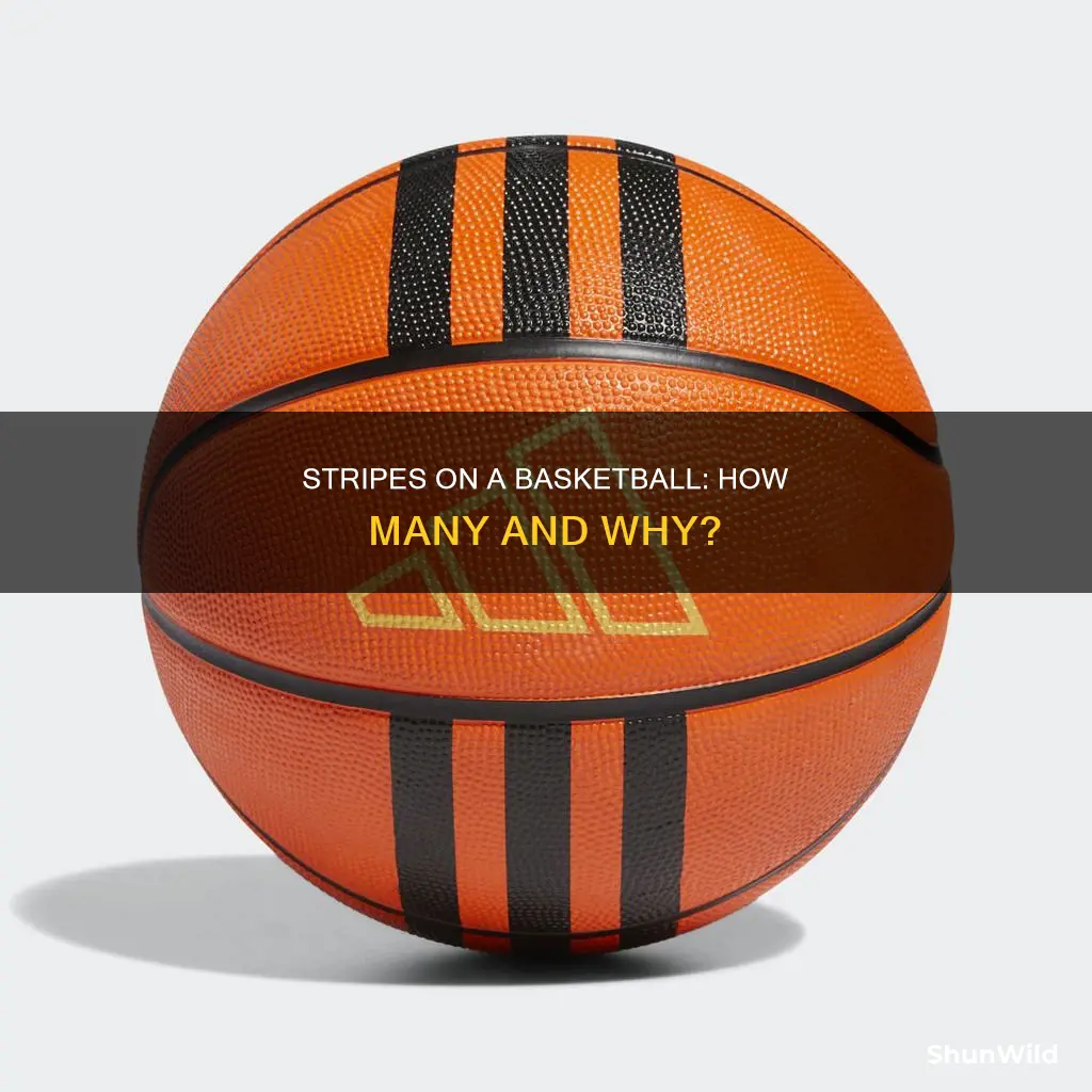 how many stripes are on a basketball