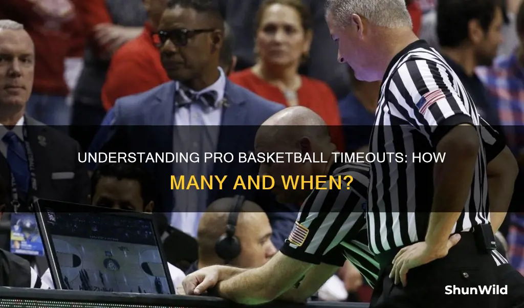 how many timeouts in pro basketball
