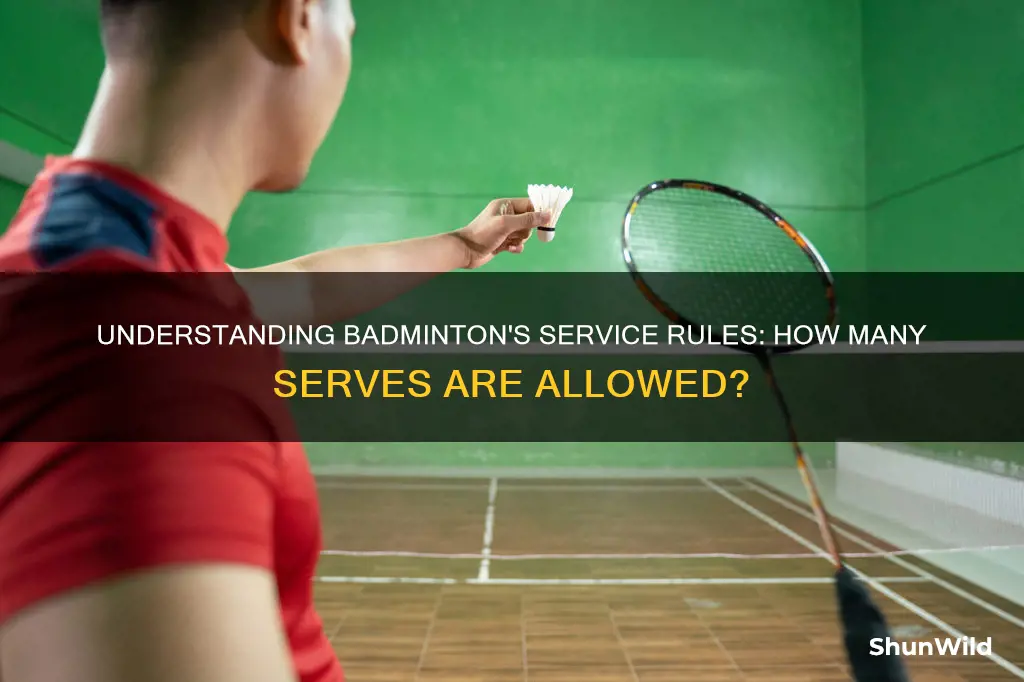 how many times can u call service in badminton