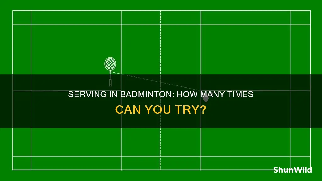 how many times can you serve in badminton