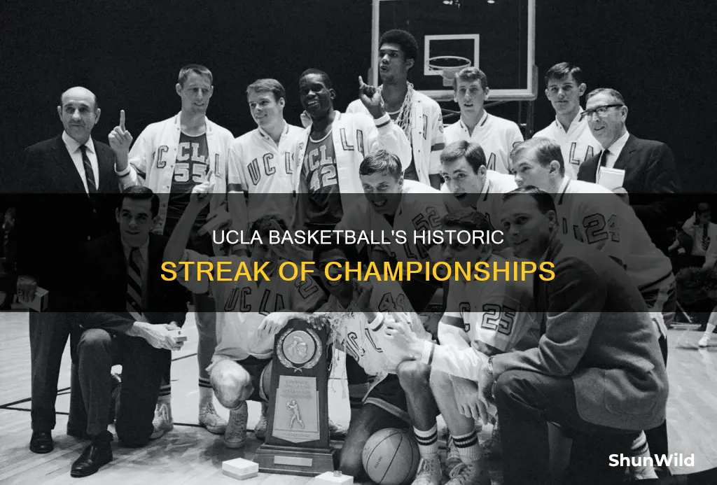 how many titles did ucla basketball win in a row