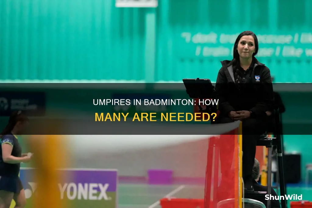 how many umpires in badminton