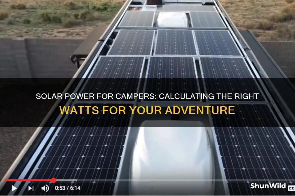 how many watts solar camper