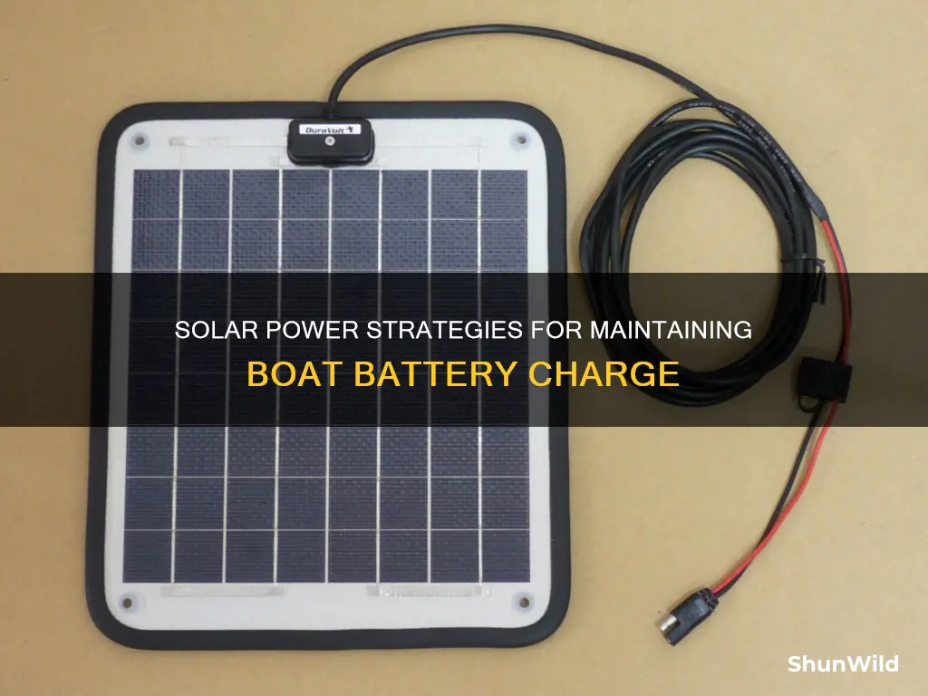 how many watts solar to keep a boat battery charged