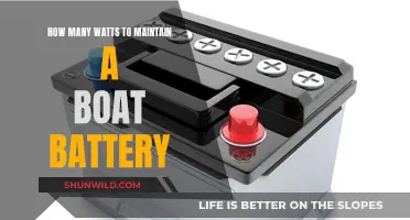 Watts Needed to Maintain Boat Battery Performance