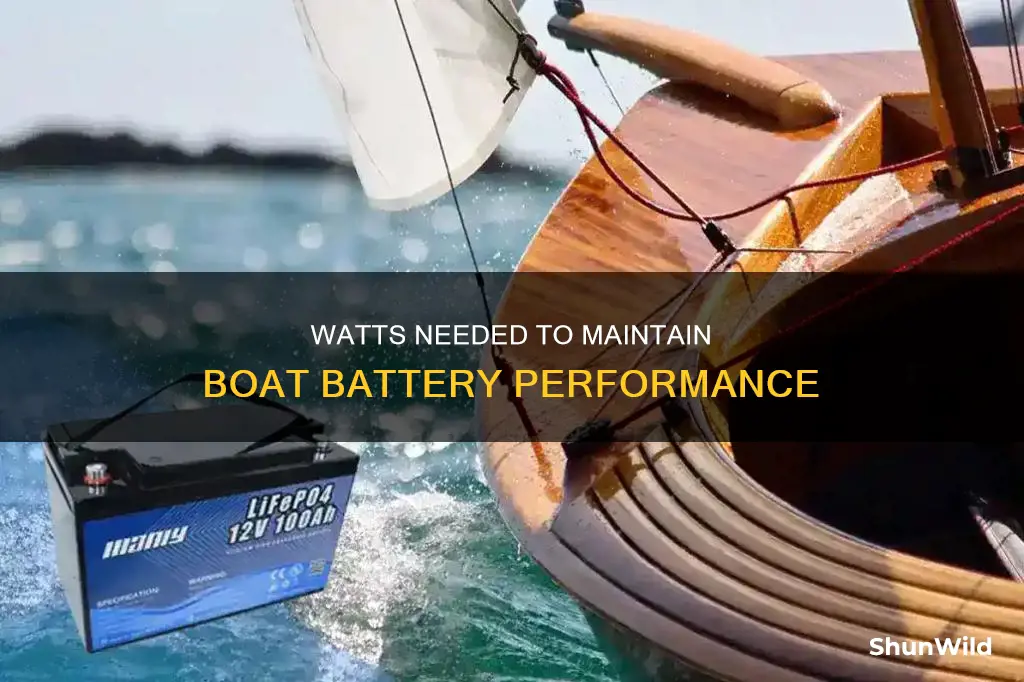 how many watts to maintain a boat battery