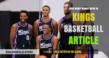 King's Basketball Article: A Word Count Analysis