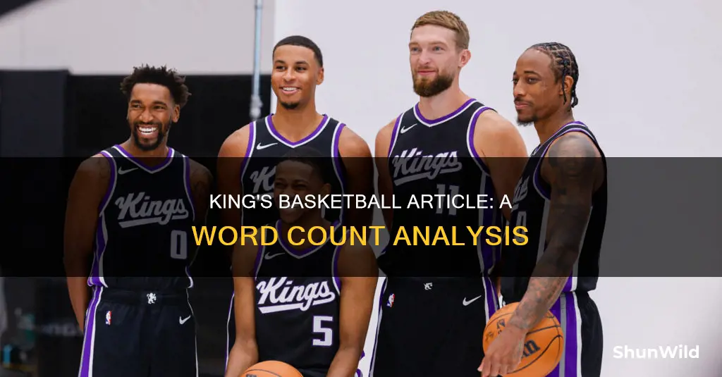 how many words were in kings basketball article