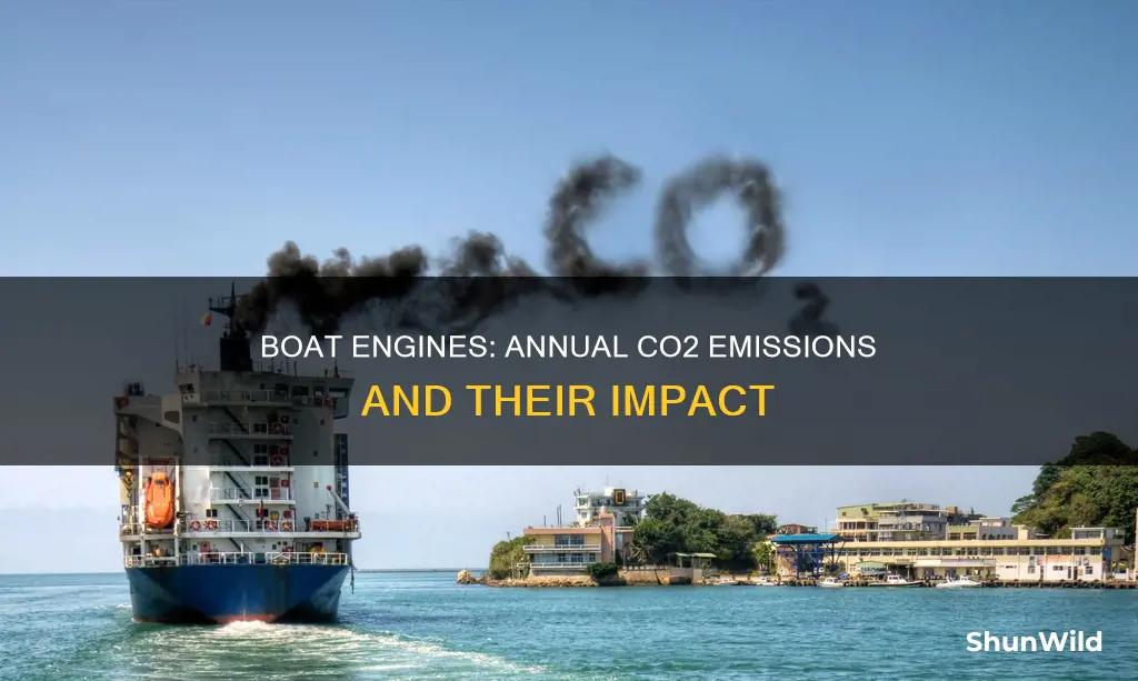 how mcuh carbon dioxide do boat engines burn a year