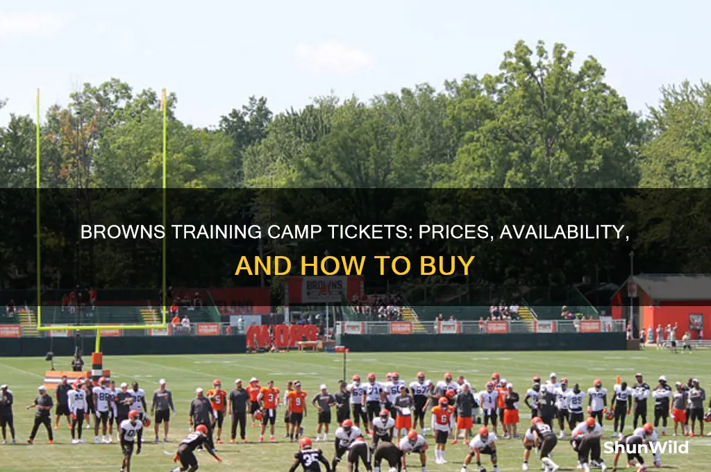how much are browns training camp tickets