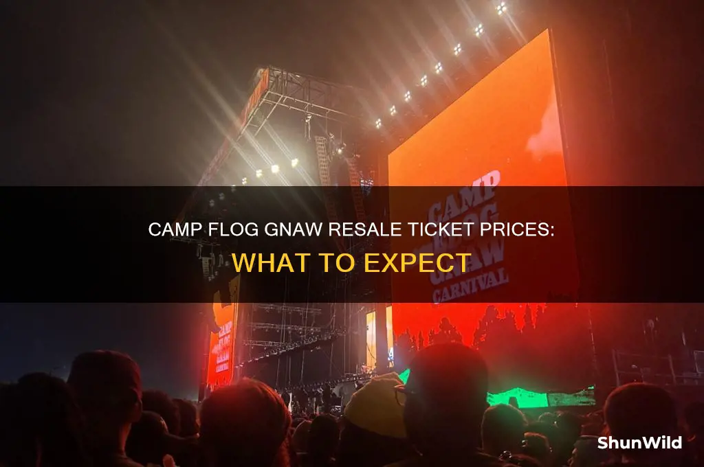 how much are camp flog gnaw tickeres resale